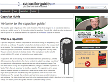 Tablet Screenshot of capacitorguide.com